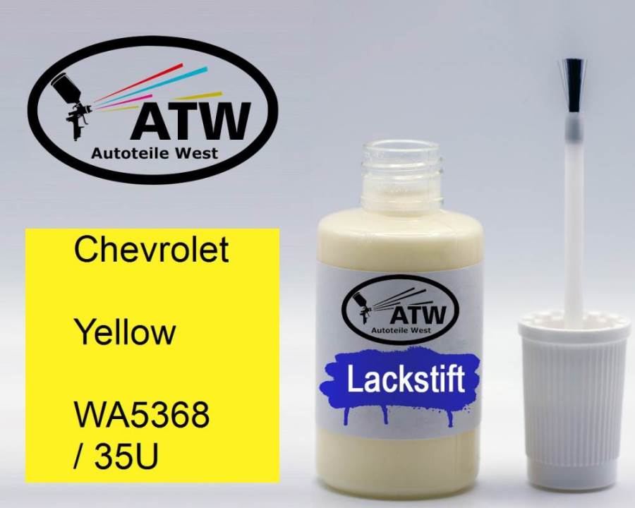 Chevrolet, Yellow, WA5368 / 35U: 20ml Lackstift, von ATW Autoteile West.
